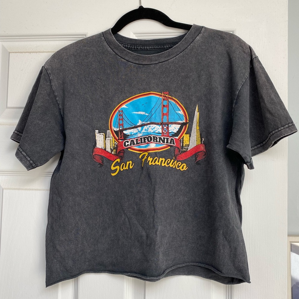 Brandy Melville San Francisco, California Grey Crop Top